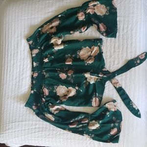 Floral of shoulder. top size L.